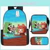 Mini World School Backpack Set 3pc Lightweight Oxford With Air Cushion Straps For Kids