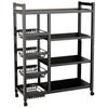UOEN 4-Tier Carbon Steel Kitchen Storage Rack
