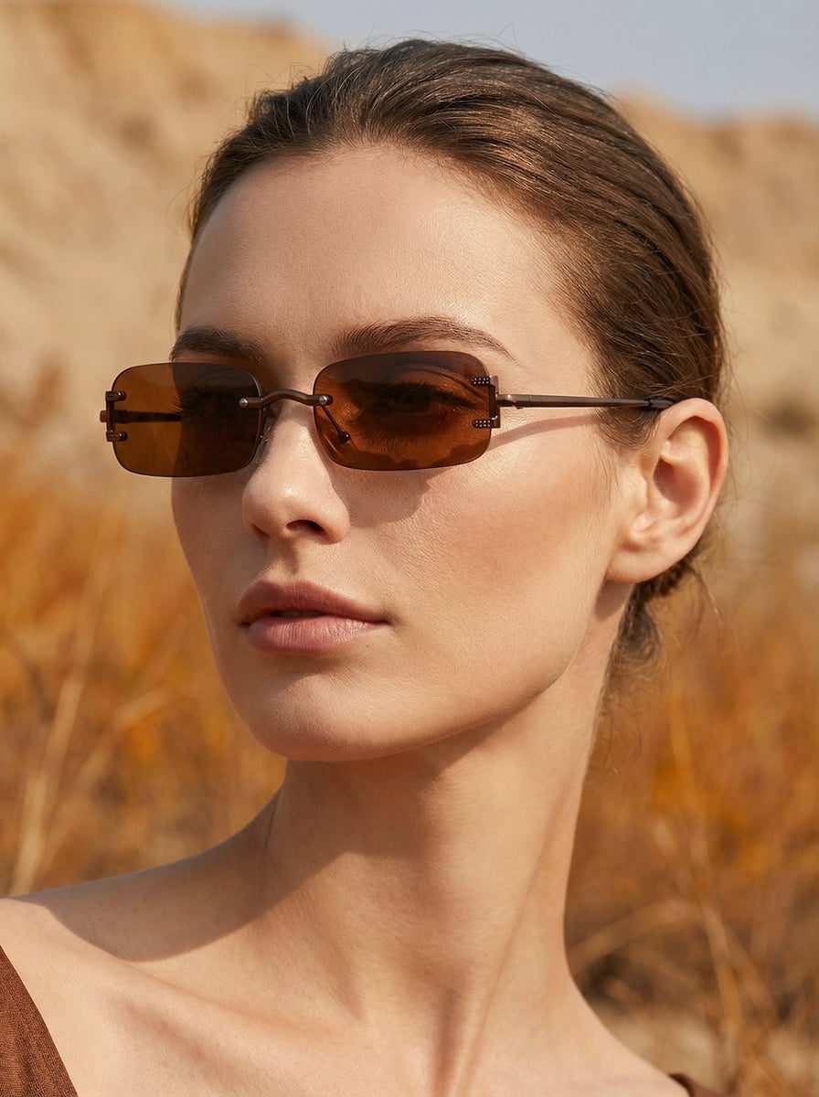 

Men s frameless fashion glasses, a perfect choice for summer outdoor leisure, an ideal gift for friends, vintage accessory, beac