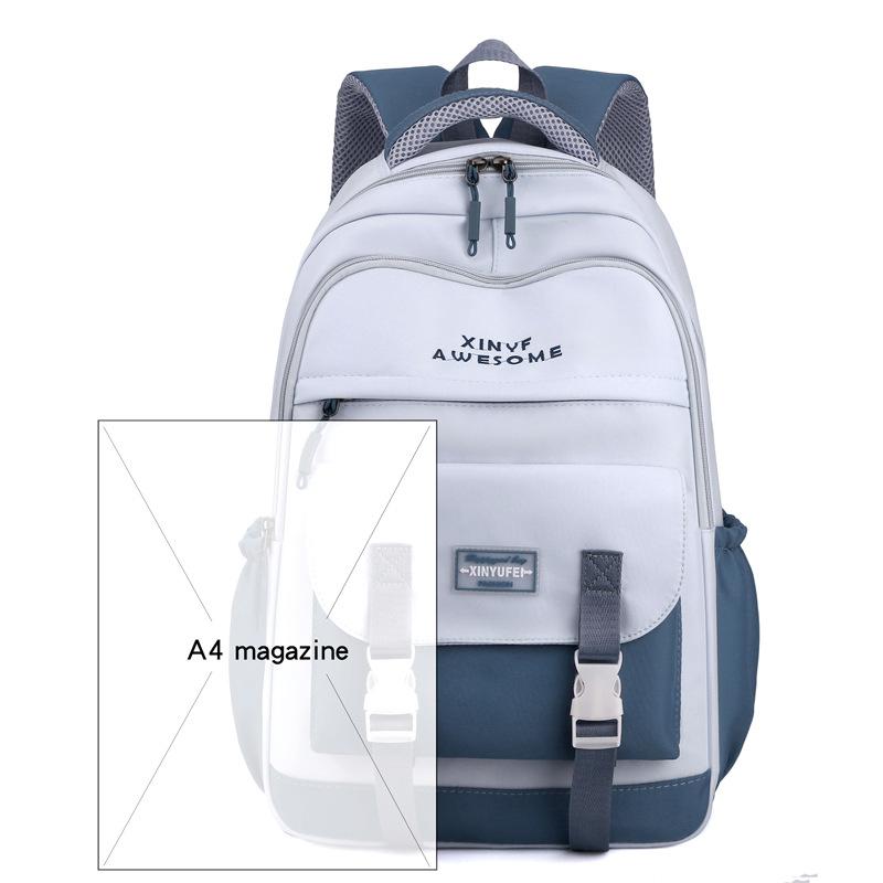 Simple and stylish backpack Large capacity Junior high school student High school student Lightweight computer travel backpack New