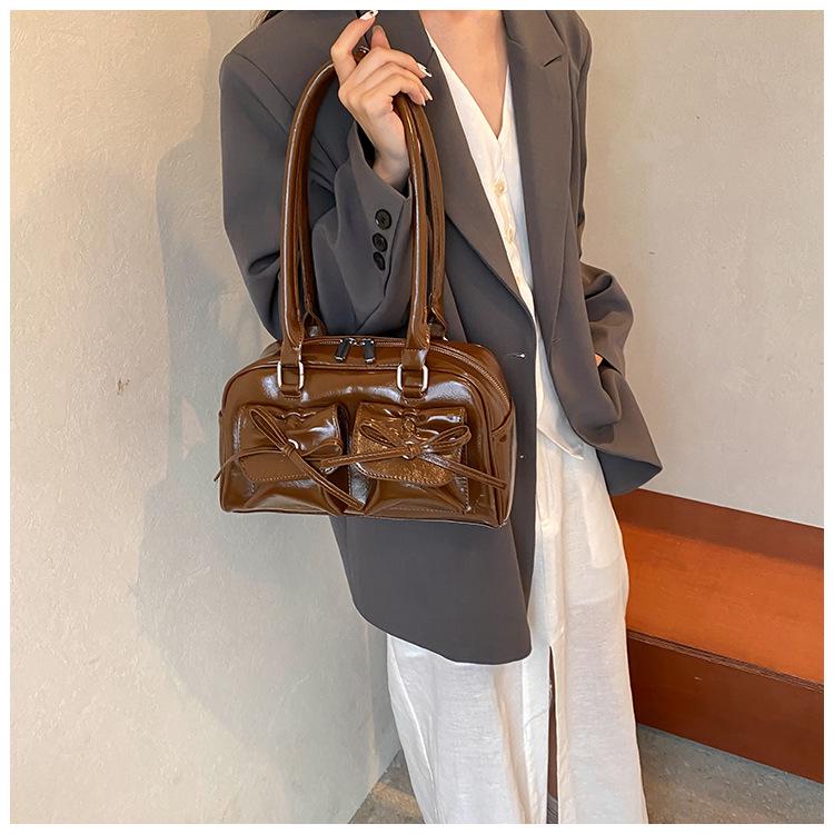 Niche High-End Ballet Bow Autumn Shoulder Bag: Exquisite Fashion Crossbody for Women