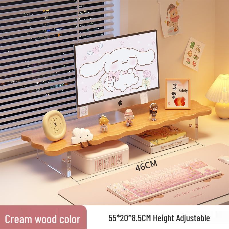 Monitor Riser and Keyboard Tray Combo Stand