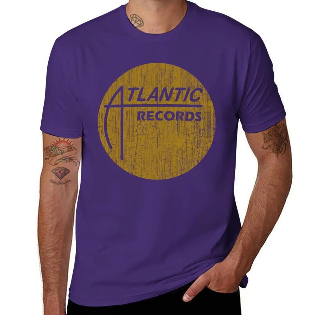 Atlantic Records T-Shirt übergroß Herrenkleidung Anime-Sachen Shirts Grafik-T-Shirt Herren