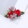 Bohemia Brides Wedding Flower Hair Comb Hairpin Bridesmaid Headdress Hair Combs Hair Accessories For Women Girls Floral Hairpins