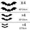 Halloween LED Bat Wall Stickers Light-Up Decor for Indoor Party Scene Background Arrangement Supplies Props
