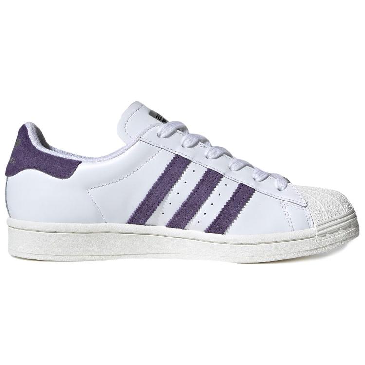 adidas Superstar 'White Tech Purple' (women's Sizes) Cloud White / Tech Purple / Skateboard Shoes FV3373