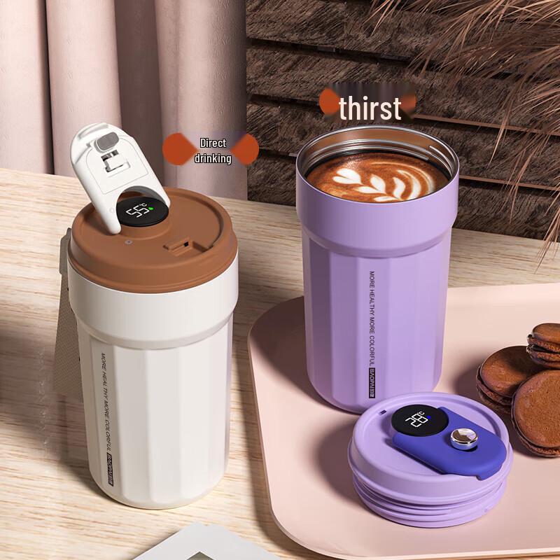 BaoPai 450ml Geometric Temperature Display Coffee Mug
