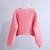 Short Sweater Cardigan for Women 2023 Autumn/winter Korean Loose Solid Long Sleeve Versatile Knit Sweater Cardigan Female Tops
