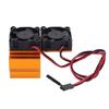 ESC Cooling Fan and Motor Dual Fan Set Aluminum Plastic Fan Set for Slash 4x4 for Stampede 4x4 for
