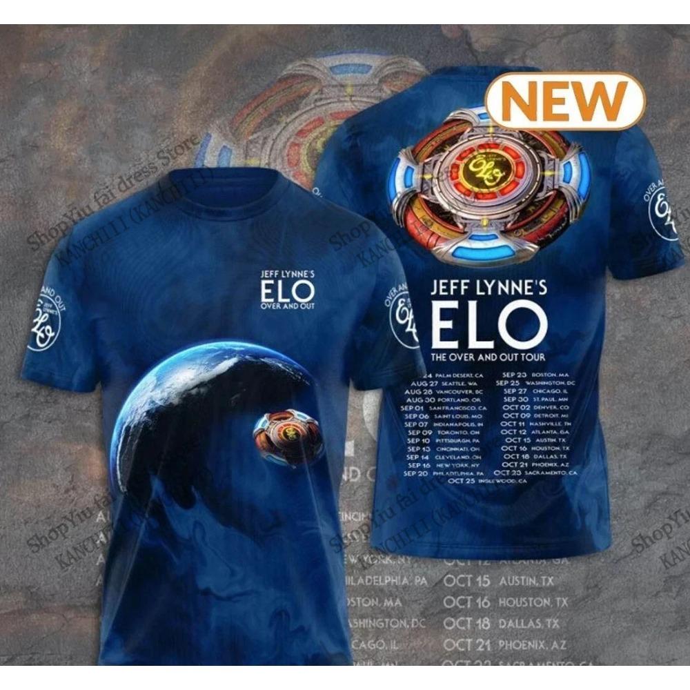 Neues Rockband Electric Light Orchestra 3D-Druck T-Shirt Herren Damen Mode Hip Hop Kurzarm-T-Shirt Kinder Oberteile T-Shirts Elo Light