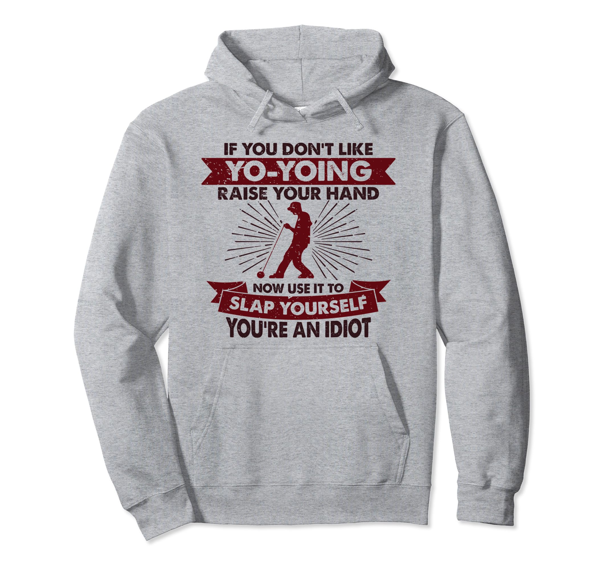 

Hitting fun hoodie myself, hobby, yo-yoing, серый