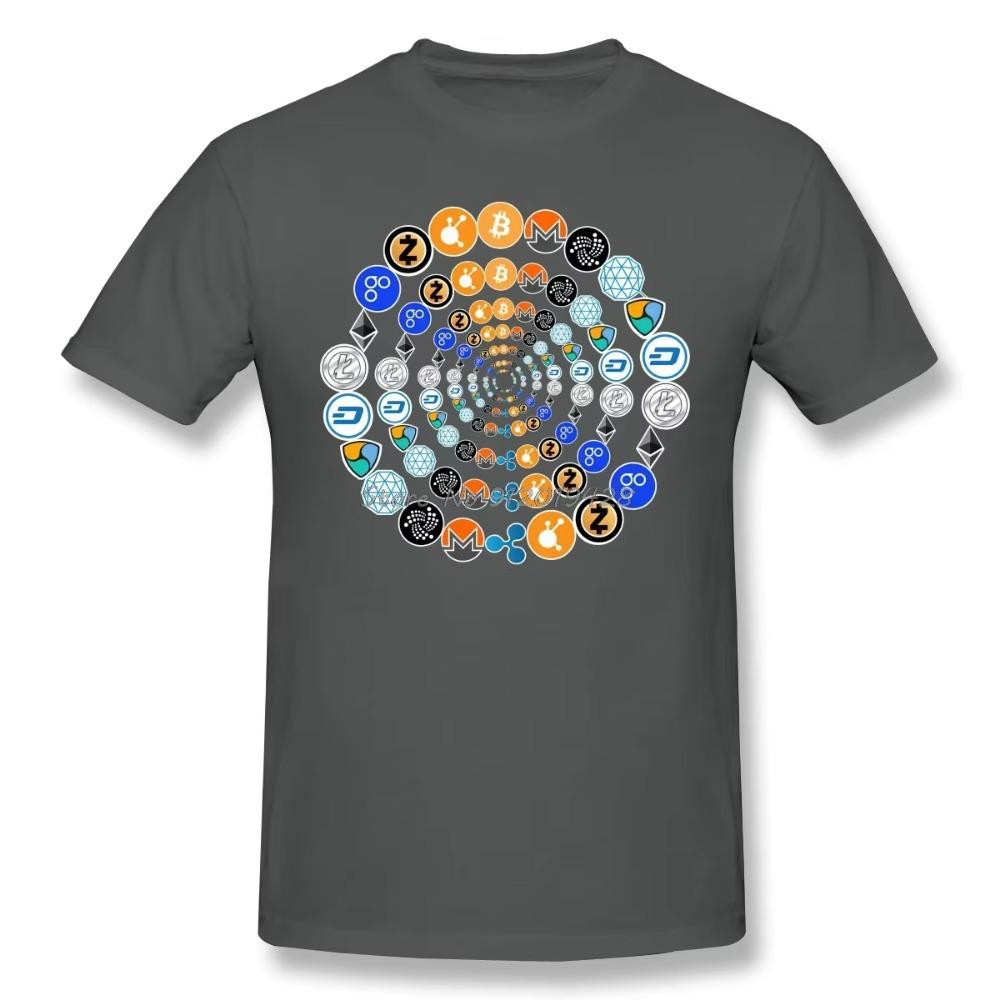 Cryptocurrency T-shirt Ethereum Bitcoin Litecoin Crypto Set Crypto Network Blockchain Technology OmiseGo Qtum TShirt Tees Tops