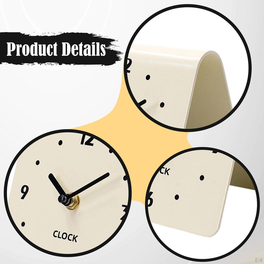 Tischuhr Tisch Kompakt Modern, Leise, Schreibtischornament für Nachttisch Büro Kinderzimmer