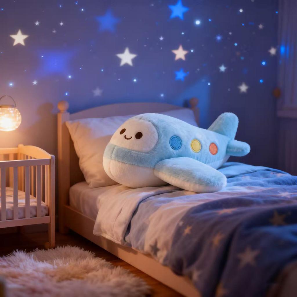 Plüschflugzeug mit Kristallen, superweichem Stoff, ideales Geschenk für Kinder und Jugendliche