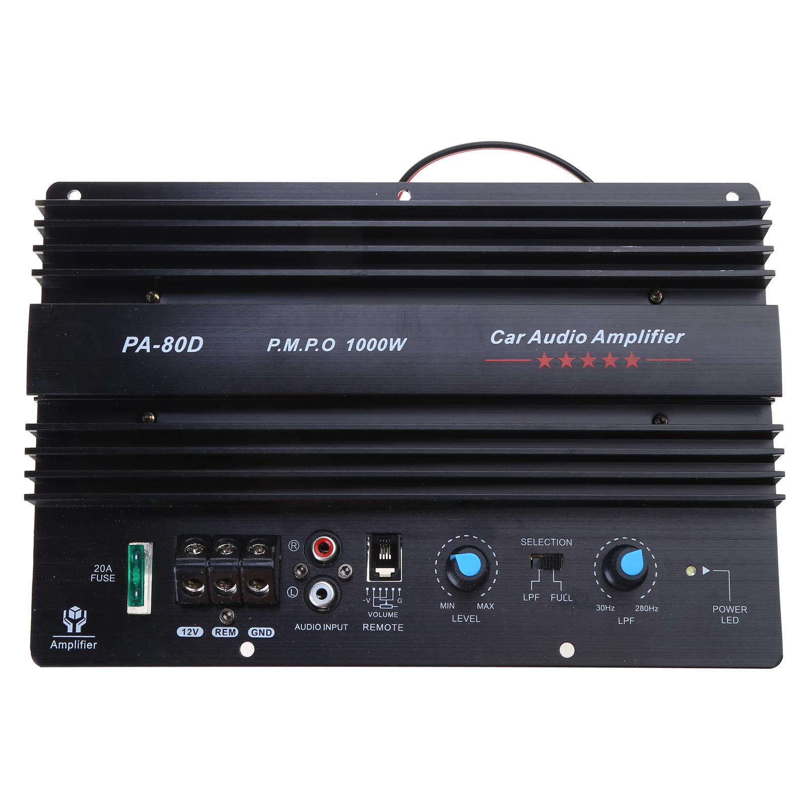 

1000 Вт 12 В низкие частоты для автомобильного усилителя басов сабвуфер усилитель мощности авто моно плата усилителя мощности опыт глубокий бас