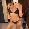 Sexy 6 farger Halter Bikini Dame Badedrakt Dame Badetøy Todelt Bikini sett Thong Badedrakt