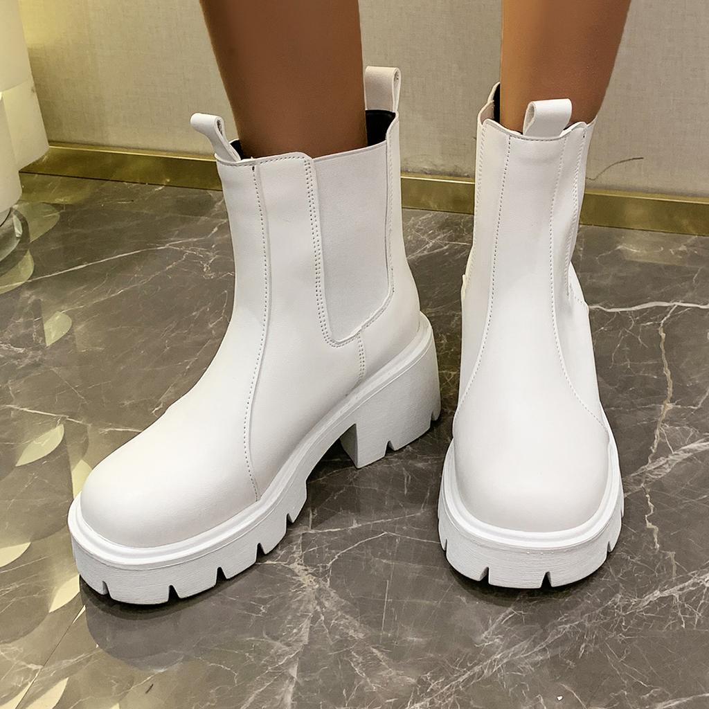 Fashion Outdoors 2024 High Quality Women's Boots Thick-soled New Winter Round Head Fashion Casual Comfortable Boots Botines Mujer