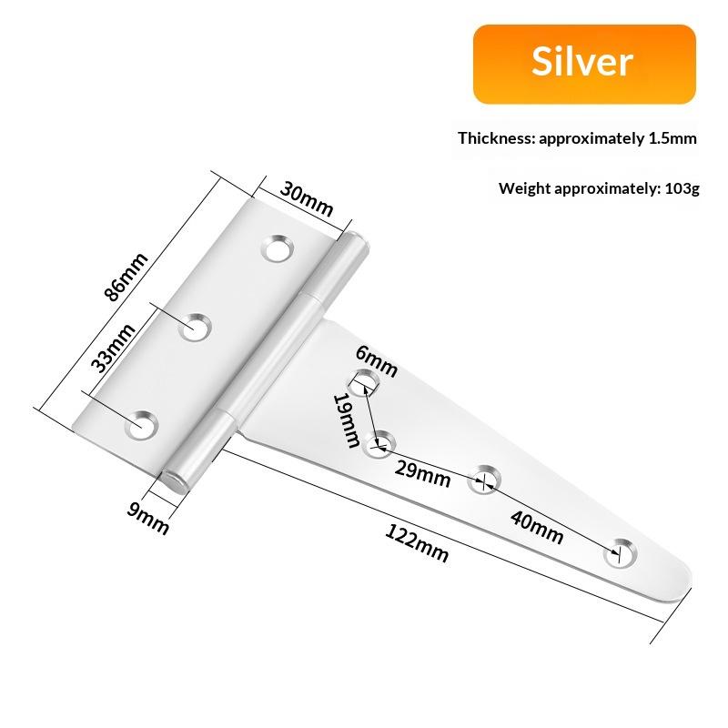 

Heavy Duty Shed Door Hinges Gate Strap Hinges T Hinge Wrought Hardware For Wooden Fences Yard Rustproof срібний