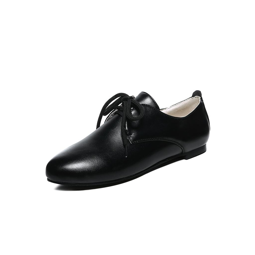 Scarpe basse da donna a stringa moda stile college britannico casual scarpe basse comode taglie grandi a taglio basso