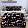 3PC Custom Name Pink Bow Bedding Set Duvet Cover Closure Includes 1 Duvet Cover & 2 Pillowcases for Bedroom