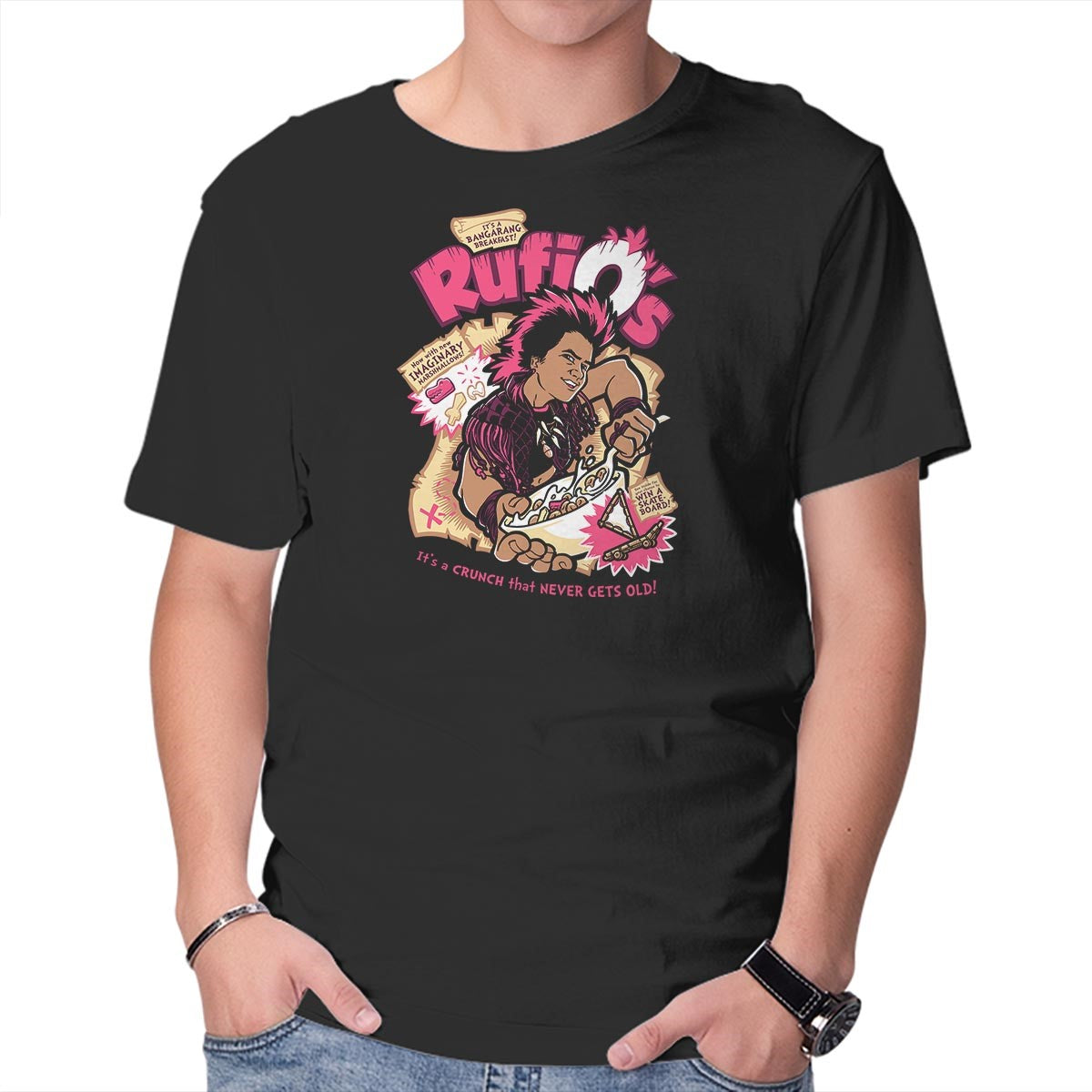Unisex Crew Neck T-Shirt RufiO s Graphic Short Sleeve Casual Tee XS