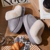 Cotton slippers women's winter simple can wear bags and snow boots piled thickened warm fluffy slippers couple cotton shoes