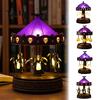 Niche Gothic Home Accents Halloween Ghost Carousel Lights, Stained Glass Night Light with Retro Copper Creative Projection Base, USB Rechargeable