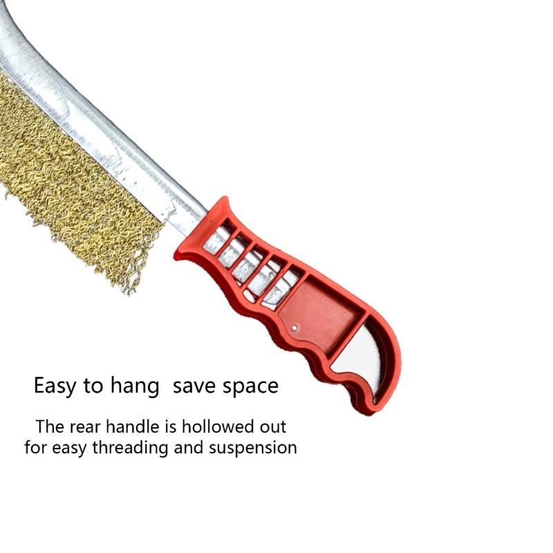 Wire Brush Set,2Pcs Stainless Steel Wire Brushes for Cleaning Metal Rust Dirt with Ergonomic Handle Grip