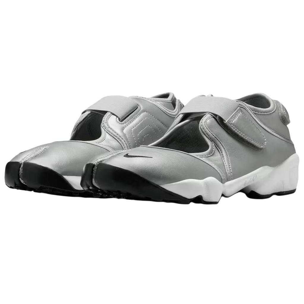 Nike Air Rift Leather Comfortable Versatile Lifestyle Casual Shoes Women Casual Shoes Silver HM5737-003