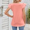 JKASHDK Women's Fashion Casual Summer Spring Solid Color Print Short Sleeve Square Collar Blouses & Shirts