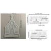 Candlestick Mold Plug-in Candle Holder Mould Church Shaped Candle Base Mold Easy Release Mold for Home Decoration