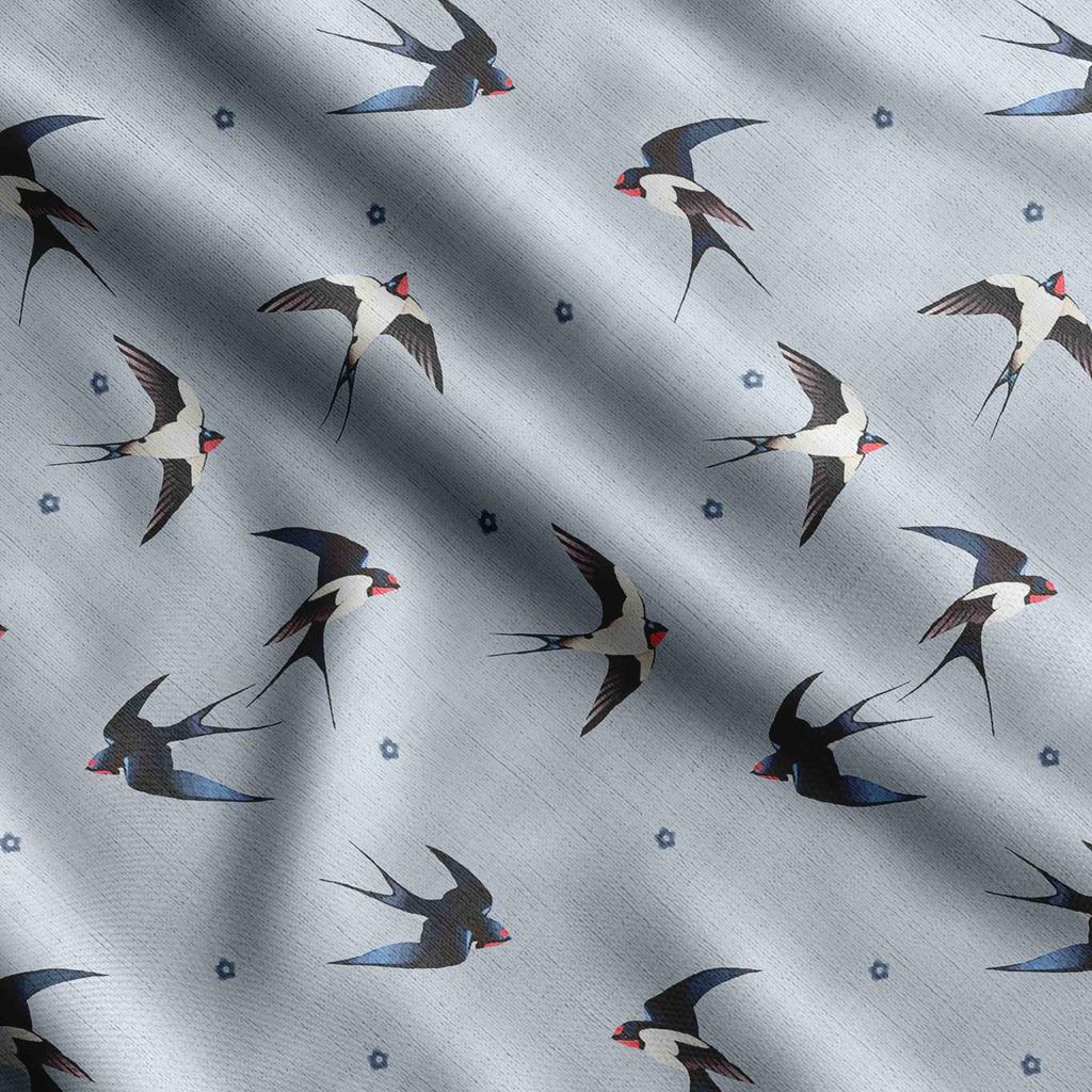 Soimoi Bird Print, Cotton Cambric, Quilting Fabric Sold by The Yard 42 Inch Wide, Medium Weight Cotton Fabric,
