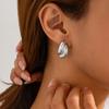 Simple earrings season glossy temperament alloy stud earrings women's earrings elbow C-shaped earrings