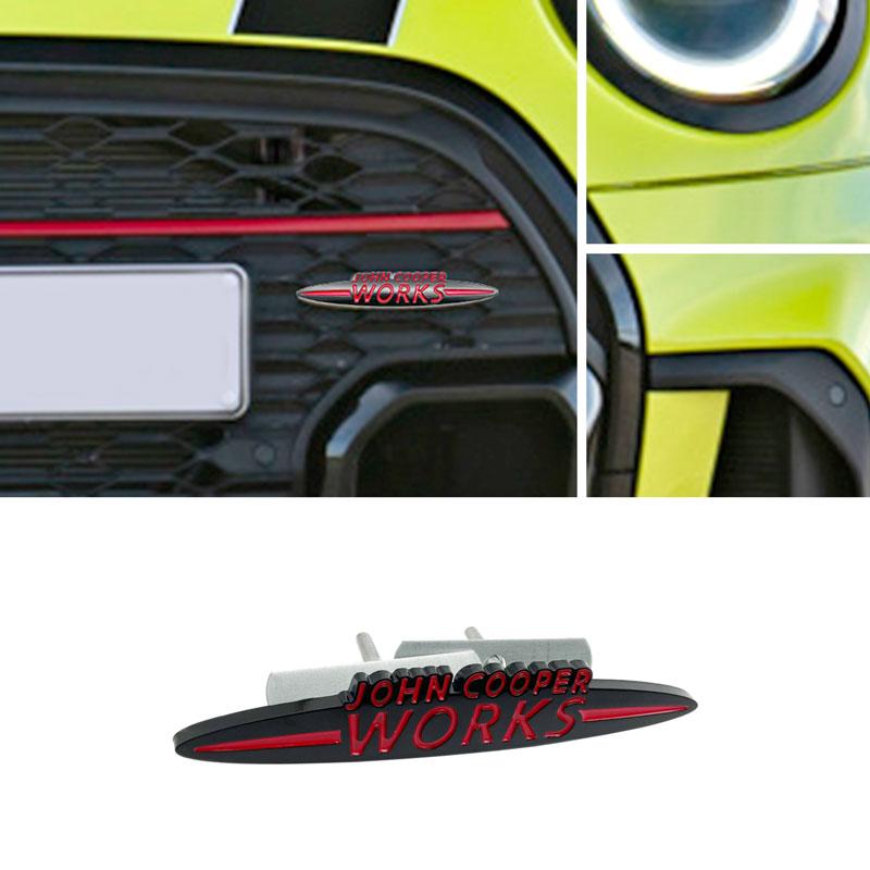 3D Chrome Metal Car Sticker John Cooper Works Emblem Decals For  Mini JCW R50 R52 R53 R55 F56 F55 F60 Fender Front Grille Logo