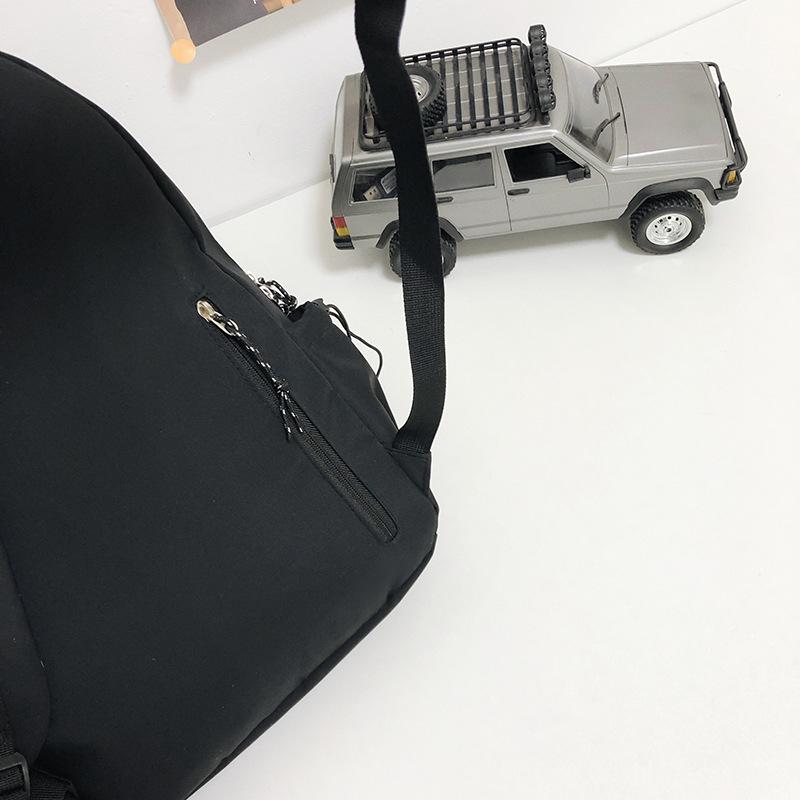 Simple Nylon Backpack for Students Large Capacity School Bag for High School College
