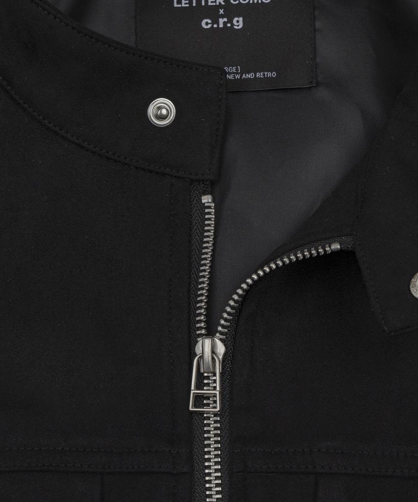 LETTERCOMO Contemporary Suede Rider Jacket Black