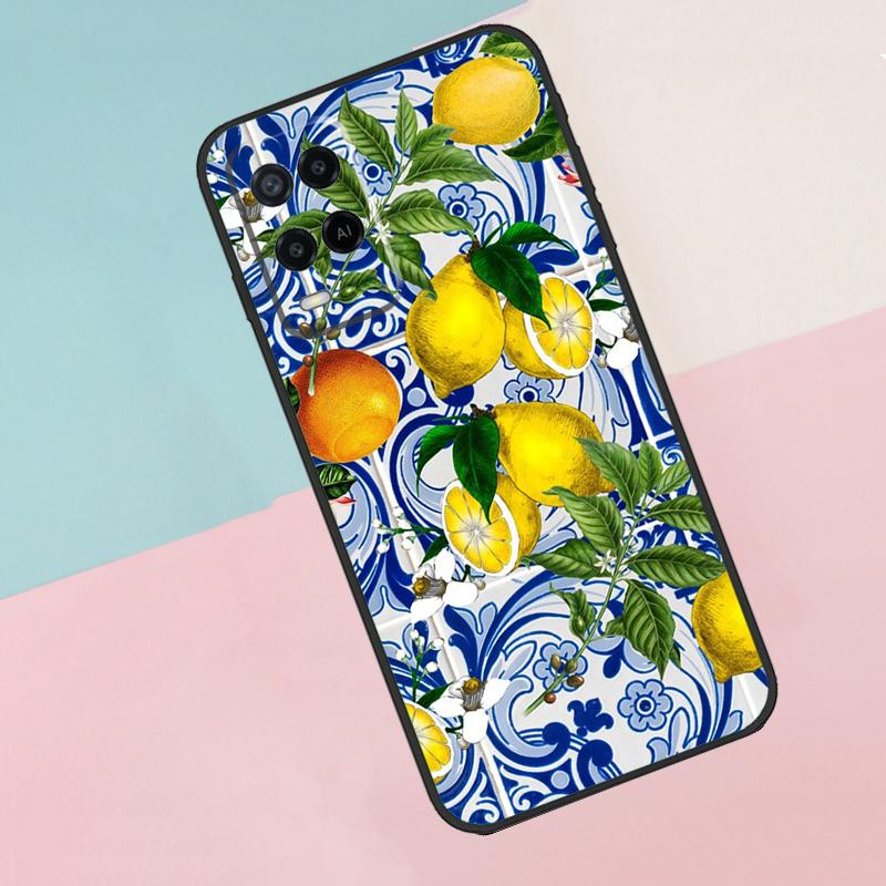 Summer Fruit Lemon For Oppo A74 A94 A54 A80 A78 A98 A40 A60 A18 A38 A58 A15 A17 A77 A57S A16 A76 A96 Phone Case
