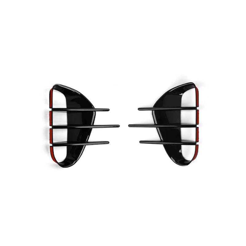 

For Kia Stinger 2018- Car Tuning Glossy Black Front Fog Light Vent Trim Cover Exterior Mouldings Accessories 2PCS Black For Front