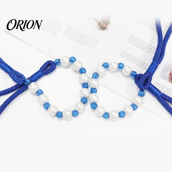 No Drill Curtain Buckles 2Pcs Tiebacks with Pearls, Handmade Decorative Holdbacks Rope, Outdoor Farmhouse Ties Tie Backs for Curtains, Holders Drapes