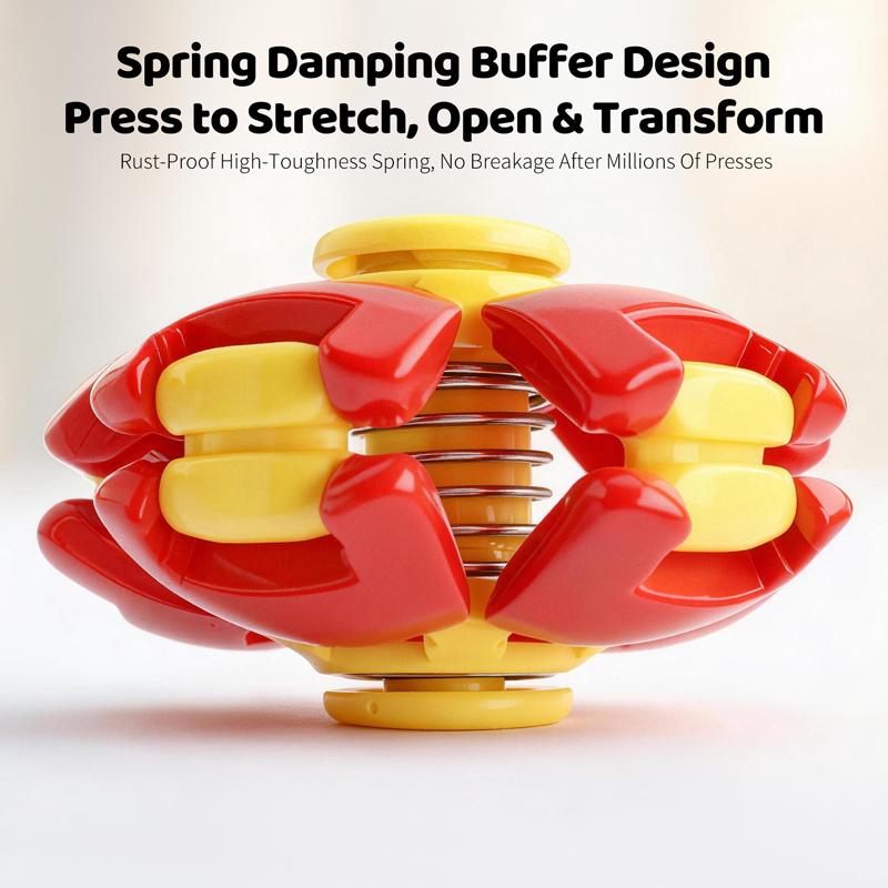Colorful Deformable Fidget Hand Spinner Ball Puzzle Cube Portable Stress Relief Sensory Toy Improve Focus Relieve For Adults