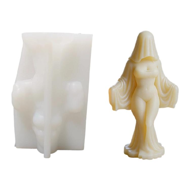 Shade Bride Figurine Silicone Molds Easy Demold Heat Resistant Multipurpose Silicone Mould for Epoxy Resin Candle Soap Making