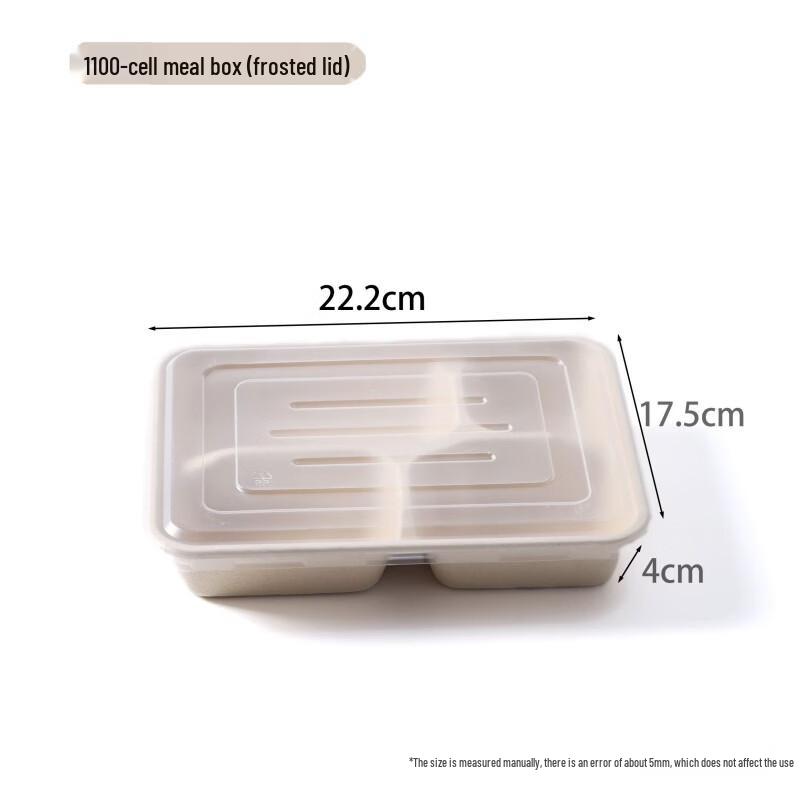 Disposable Bagasse Pulp Compartment Lunch Boxes with Lids