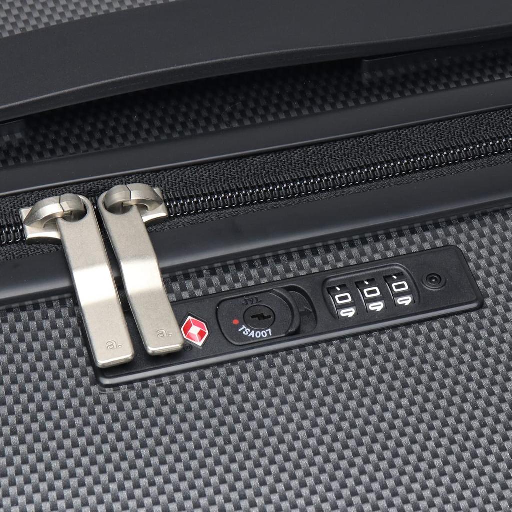 Suitcase Carry Case Carry Bag Large Large Capacity L Size 10 Nights or More 100L Caster Stopper Twin Wheel Casters Palisade Black Carbon [Ace Tokyo]