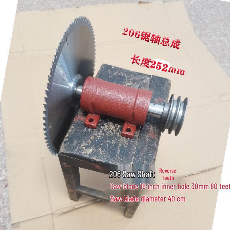 206 Wood Cutting Machine Spindle Bearing Housing: Sliding Table Saw Accessories & Base Assembly with Spindle Shaft & Sleeve