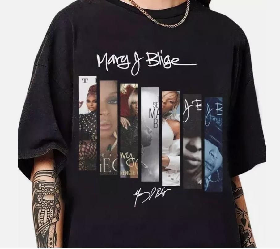 Mary J Blige 2025 Music Tour Fans Shirts T Shirt Unisex T-Shirt L