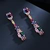 Exquisite Colorful Tourmaline Ladies Earrings Natural Gem Amethyst Earrings Wedding Engagement Bridal Boutique