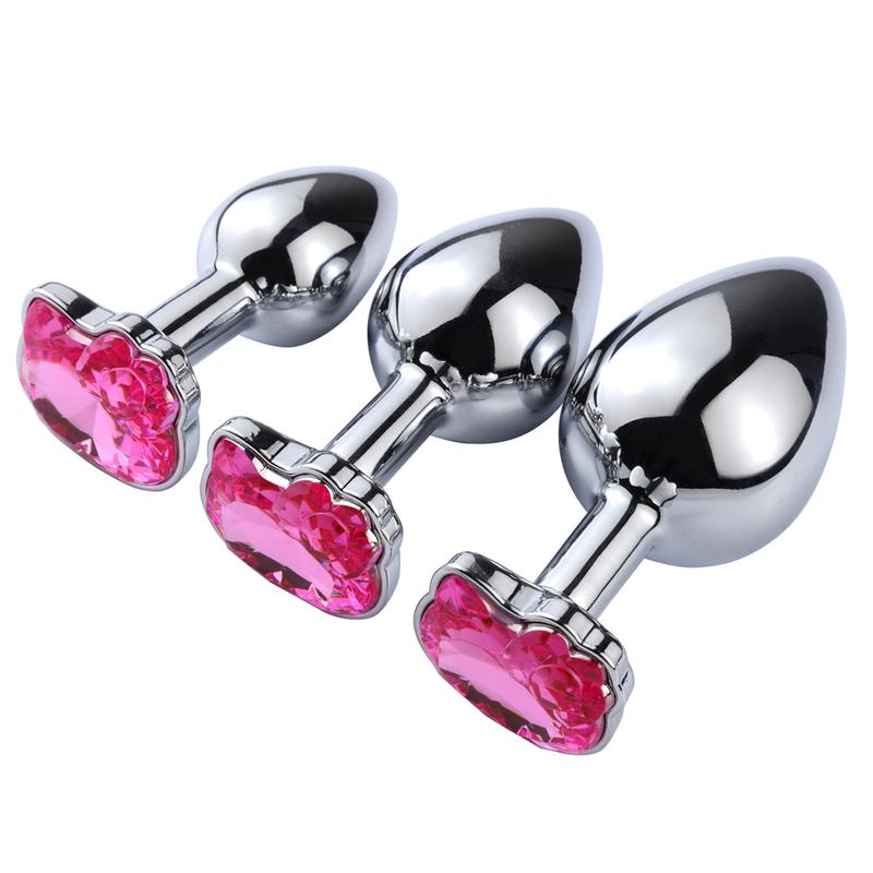 1pcs Cat Face Jewel Base Anal Plug 7 Size Butt Masturbation Tools Lovers Sex Massager Adult Sex Toys