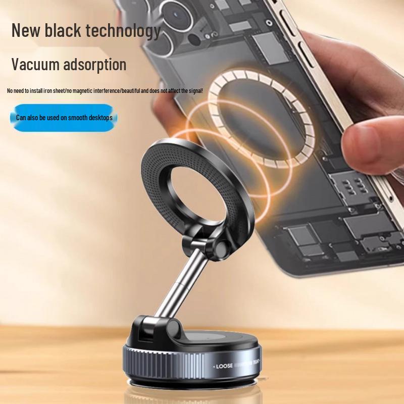 Rotatable Magnetic Car Phone Holder with Suction Cup - Multi-functional Navigation Mount