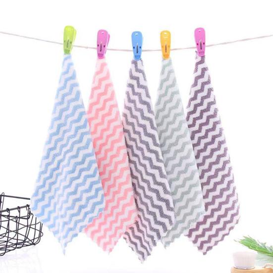 2Pcs Small Square Towels Extra Soft Highly Water Absorption Non-Fading Quick Dry Hand Wipe Towels Bathroom Supplies