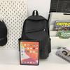 Men's Large Capacity PU Backpack Student Schoolbag Sports Computer Bag